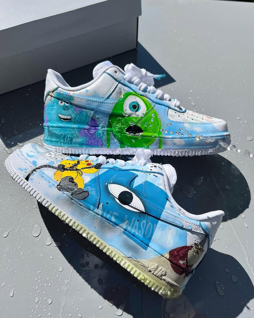 Customized Monsters University Air Force 1 Shoes Hand-drawn – hand-painted custom sneakers | DiySneakers
