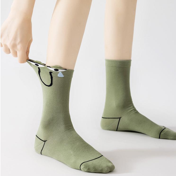 Therapeutic Cute Pet - Anti-Slip Socks, Unisex Breathable Mid-Crew Socks for Men & Women, Trendy Couple Matching Pairs, Moisture-Wicking Casual Wear 5 Pairs (Spring/Fall)