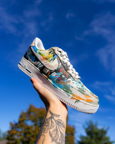 Customized Strayed into the Palette - Hand Painted Air Force 1 Shoes – custom sneakers view 2 | DiySneakers
