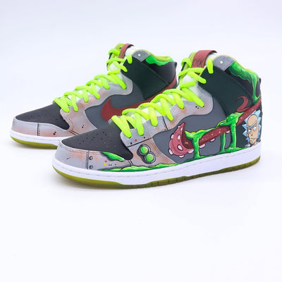 Custom Rick and Morty SB Dunk – custom sneakers view 2 | DiySneakers