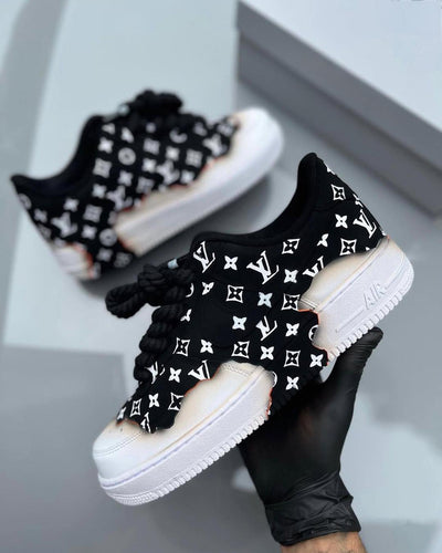 Customized Ember Trace Air Force 1 Shoes Hand Painted – custom sneakers view 2 | DiySneakers