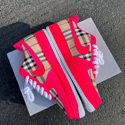 Customized Tahitian Air Force 1 Shoes Hand Painted Pink/White/Red/Blue – custom sneakers view 2 | DiySneakers