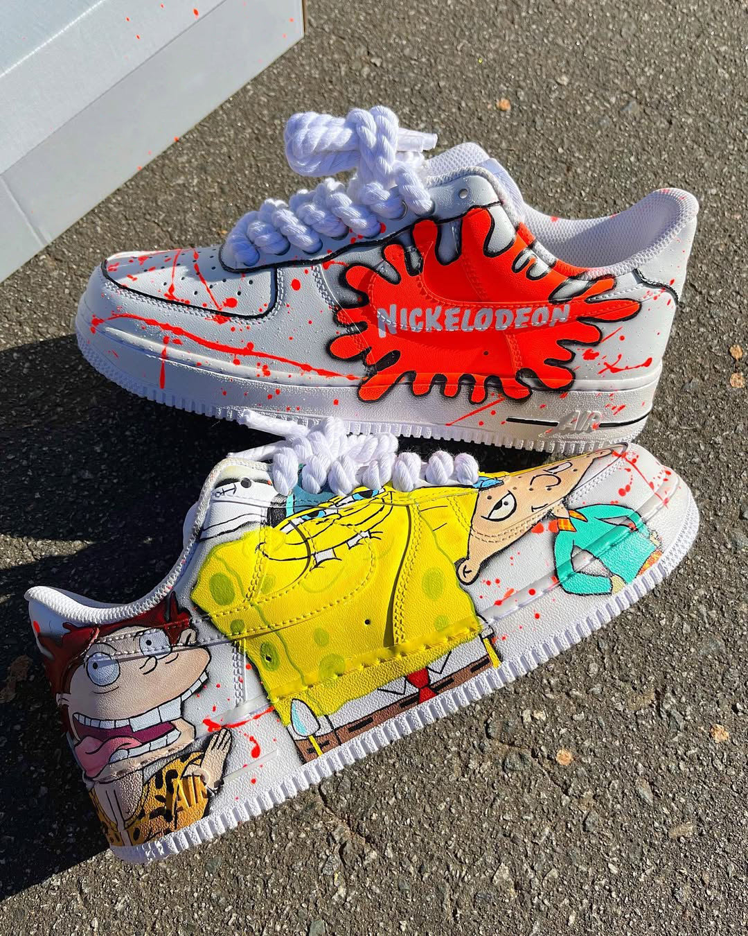 Customized Nickelodeon Mashup Air Force 1 Shoes Hand Painted – hand-painted custom sneakers | DiySneakers