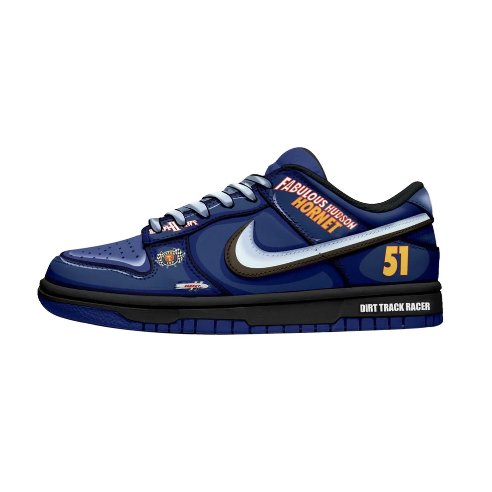 Custom Hudson Hornet X Cars Dunk Blue – hand-painted custom sneakers | DiySneakers