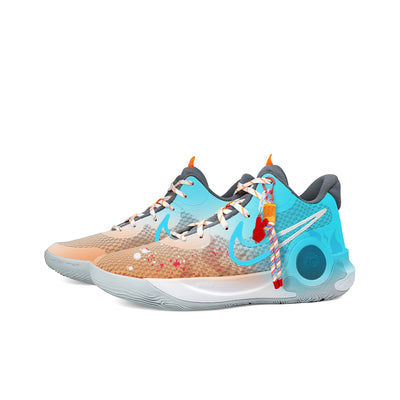 Custom Azure-Orange Obscure Flame KD Trey 5 IX Blue/Orange – custom sneakers view 2 | DiySneakers