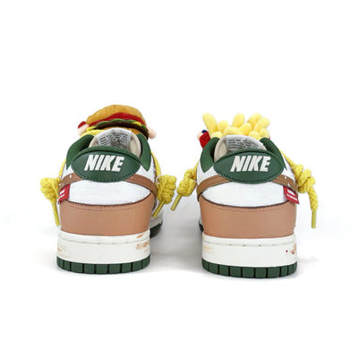 Custom Hamburger & French Fries Dunk Low Brown/Green – custom sneakers view 2 | DiySneakers