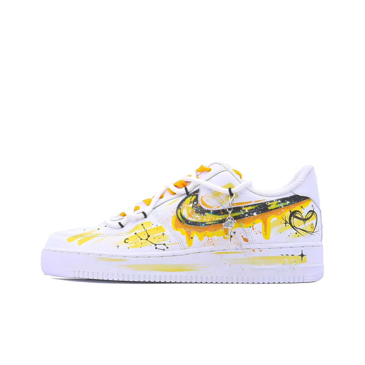 Customized The Twelve Zodiac Signs: Taurus - Fashionable Starry Sky Air Force 1 Shoes – hand-painted custom sneakers | Diy…