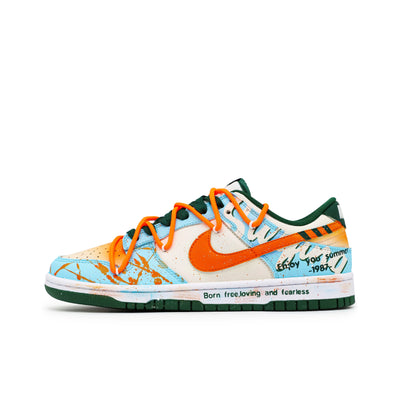 Custom Hawaiian Sunshine Dunk Low Orange/Blue – custom sneakers view 2 | DiySneakers