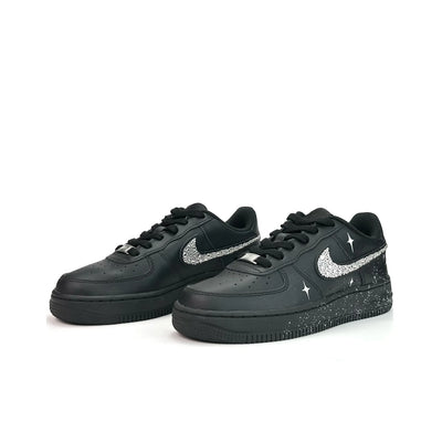 Customized Star Diamond Nocturne Air Force 1 Shoes Black Diamond Decoration – custom sneakers view 2 | DiySneakers