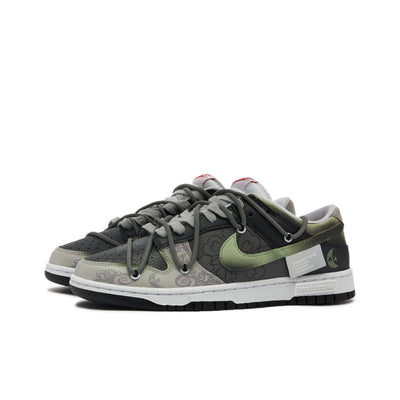 Custom Moon Dunk Gray/Green – custom sneakers view 2 | DiySneakers