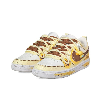 Custom Butter Bear Court Borough For Children Yellow – custom sneakers view 2 | DiySneakers
