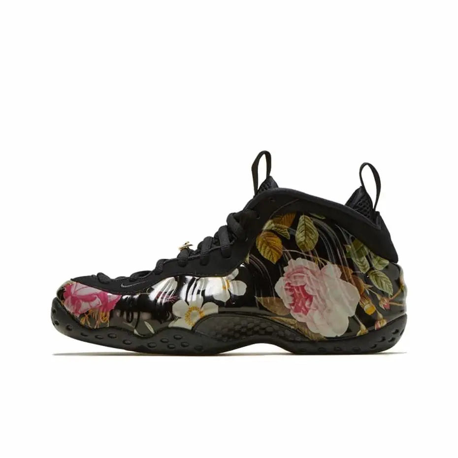 Custom Floral PU Foamposite One Retro – hand-painted custom sneakers | DiySneakers