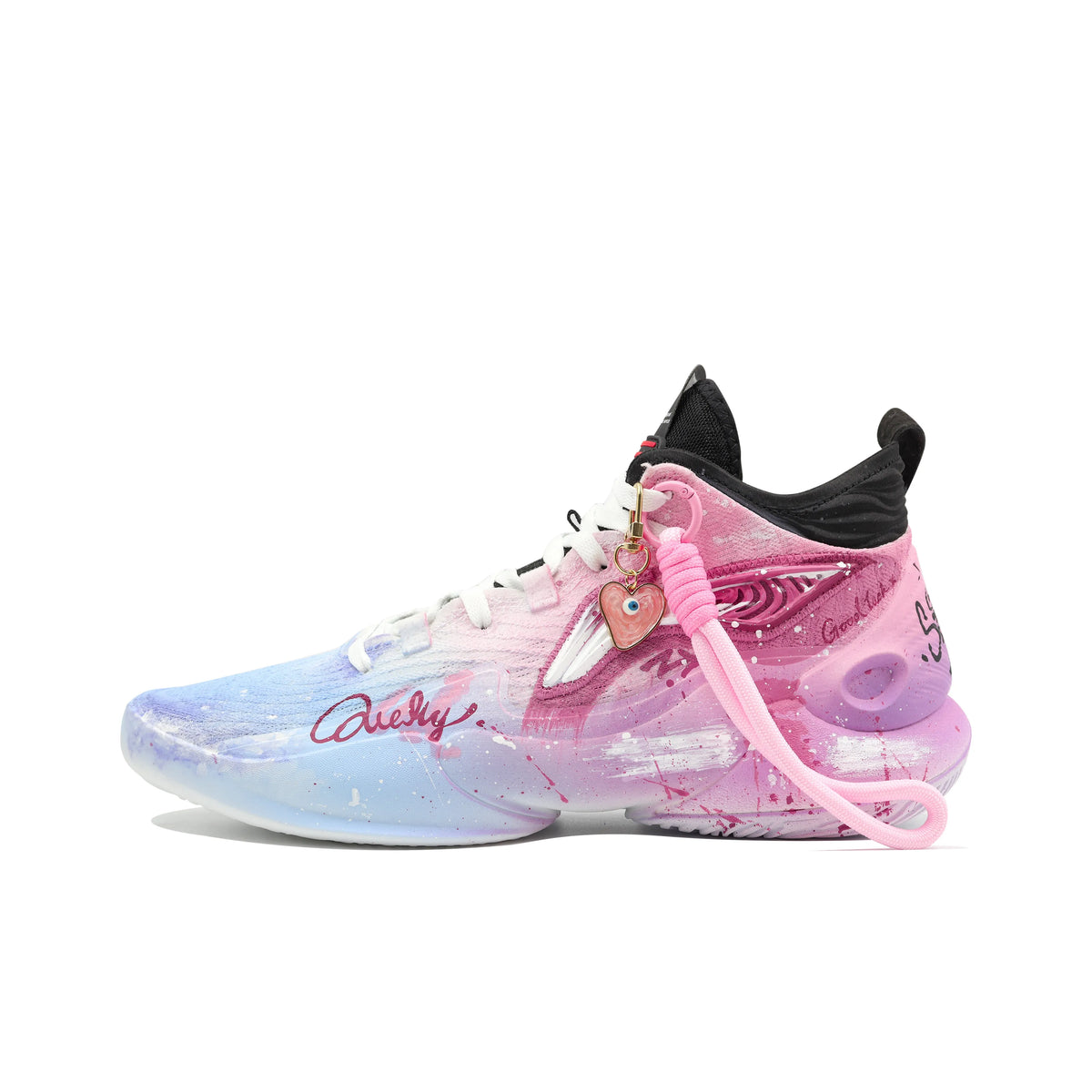 Evening Sunset/Cherry Blossoms Custom Street LiNing – hand-painted custom sneakers | DiySneakers