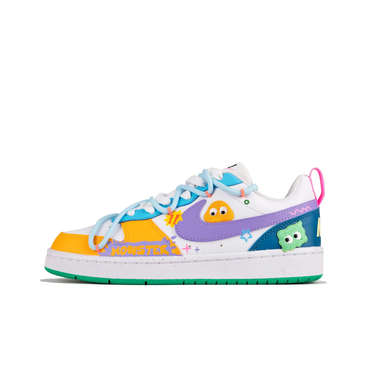Custom Rainbow Candy Monster Court Borough For Children – hand-painted custom sneakers | DiySneakers