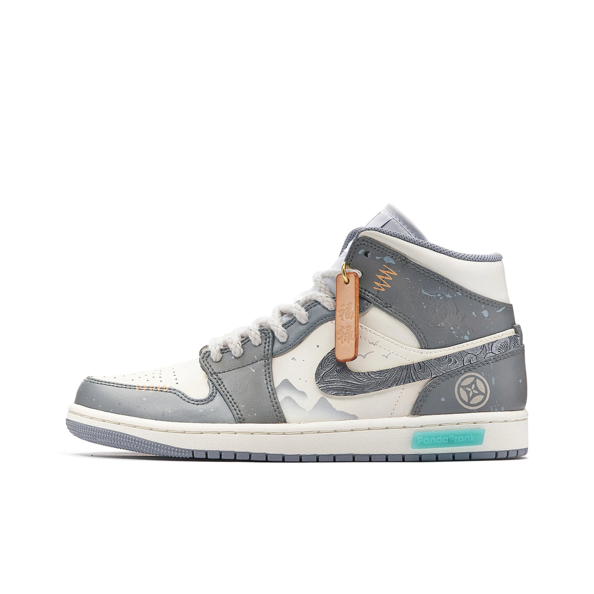 Custom Good Fortune Arrives - CNY Limited Edition Air Jordan 1 Gray – hand-painted custom sneakers | DiySneakers