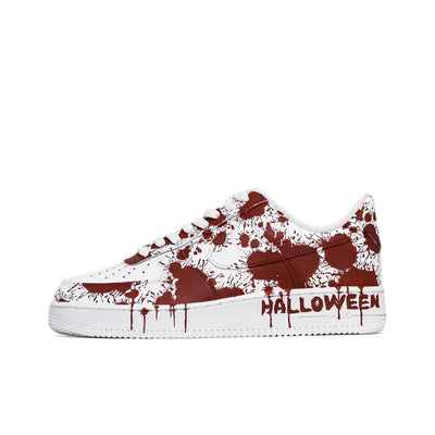 Customized Cursed Sole Air Force 1 Shoes White/Red Halloween Series – custom sneakers view 2 | DiySneakers