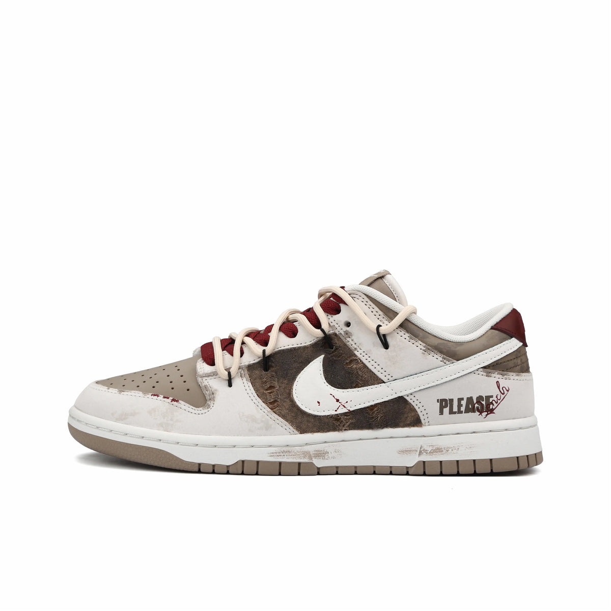 Custom Distressing, War Damage Dunk Low – hand-painted custom sneakers | DiySneakers