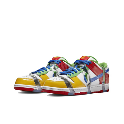Custom eBay x Dunk "Sandy Bodecker" Dunk Low Red/Yellow/Green/Blue – custom sneakers view 2 | DiySneakers
