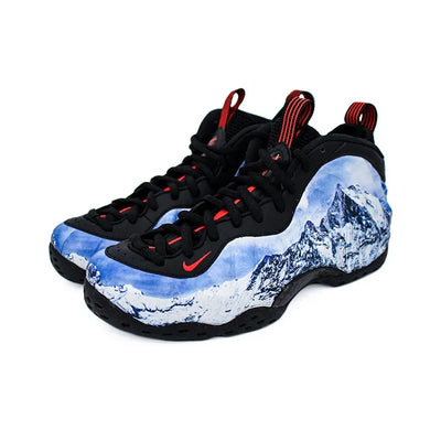 Custom Snowy Mountain Foamposite One Retro – custom sneakers view 2 | DiySneakers