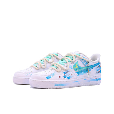 Customized The Twelve Zodiac Signs: Aries - Fashionable Starry Sky Air Force 1 Shoes – custom sneakers view 2 | DiySneakers