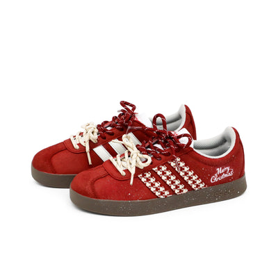 Custom Houndstooth VL COURT 2.0 Skate Shoes Christmas Collection – custom sneakers view 2 | DiySneakers