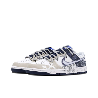 Custom Trust The Bear Dunk Low Beige/Blue – custom sneakers view 2 | DiySneakers