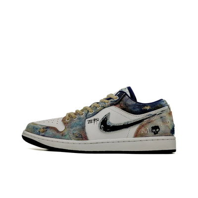 Custom Doomsday Battleground Air Jordan Low - Top Denim Style – custom sneakers view 2 | DiySneakers