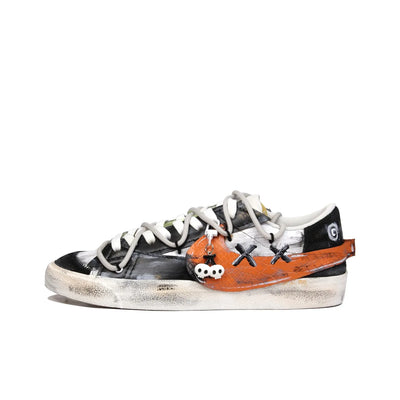 Customized Pumpkin Party Blazer Jumbo Shoes Black/Orange – custom sneakers view 2 | DiySneakers