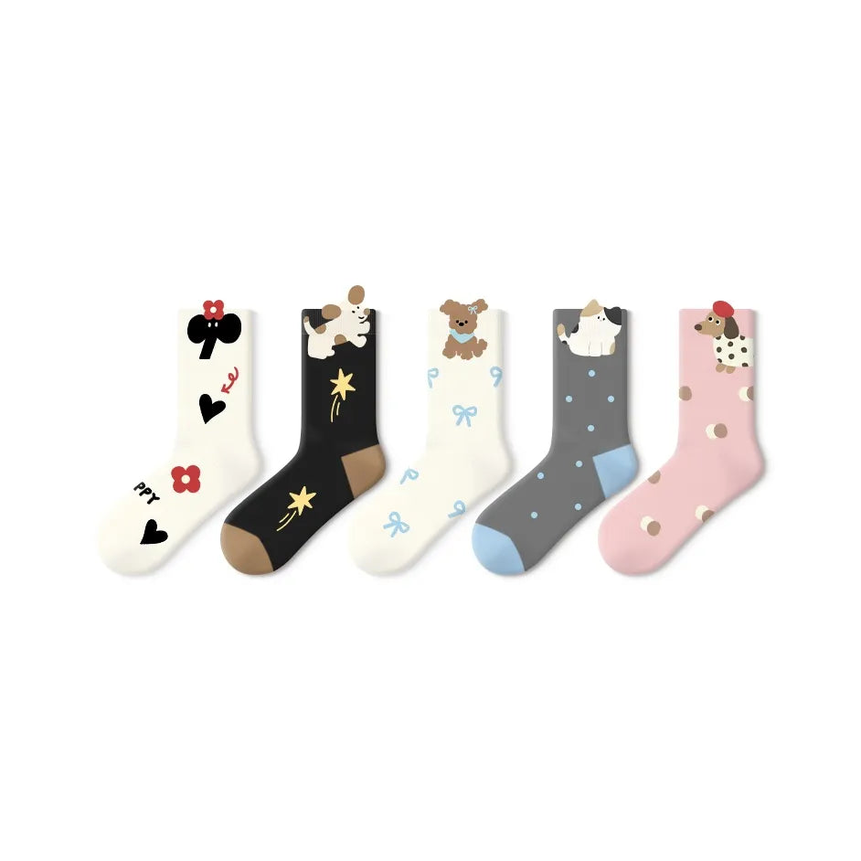 Women's Cotton Sports Socks - 5A Antibacterial Thin Odor, Control Moisture-Wicking Crew Socks (Multi-Pack)