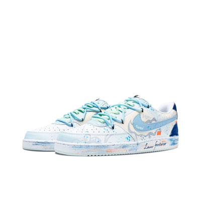 Custom Heartwarming Holiday Court Vision 1 – custom sneakers view 2 | DiySneakers