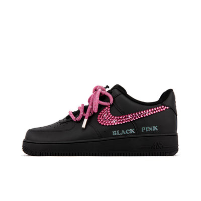 Customized Diamond Alliance Air Force 1 Shoes Blcak With Diamond Decoration – custom sneakers view 2 | DiySneakers