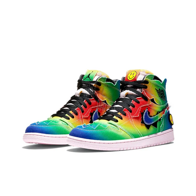 Custom Rainbow Tie-dye Air Jordan 1 og – custom sneakers view 2 | DiySneakers