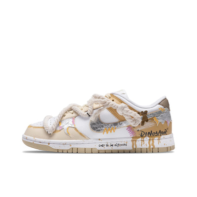 Custom Yellow & Silver Fluid Dunk – custom sneakers view 2 | DiySneakers