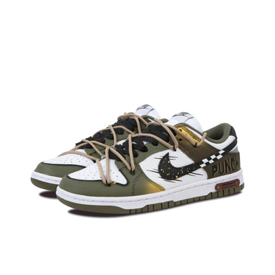 Custom Speed Racer Dunk Green/Brown – custom sneakers view 2 | DiySneakers