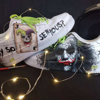 Customized It Horror Joker Bat Air Force 1 Shoes Hand Painted – custom sneakers view 2 | DiySneakers