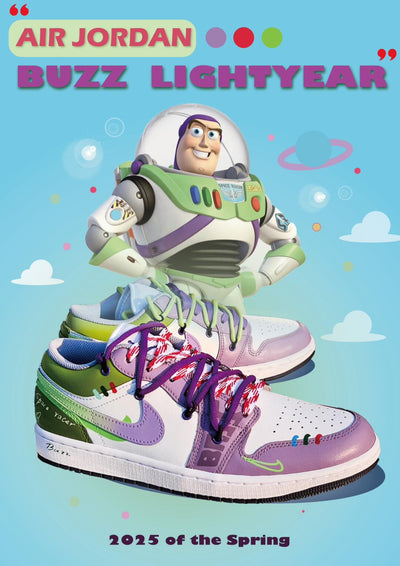 Custom Toy Story Buzz Lightyear Coloration Air Jordan 1 – custom sneakers view 2 | DiySneakers