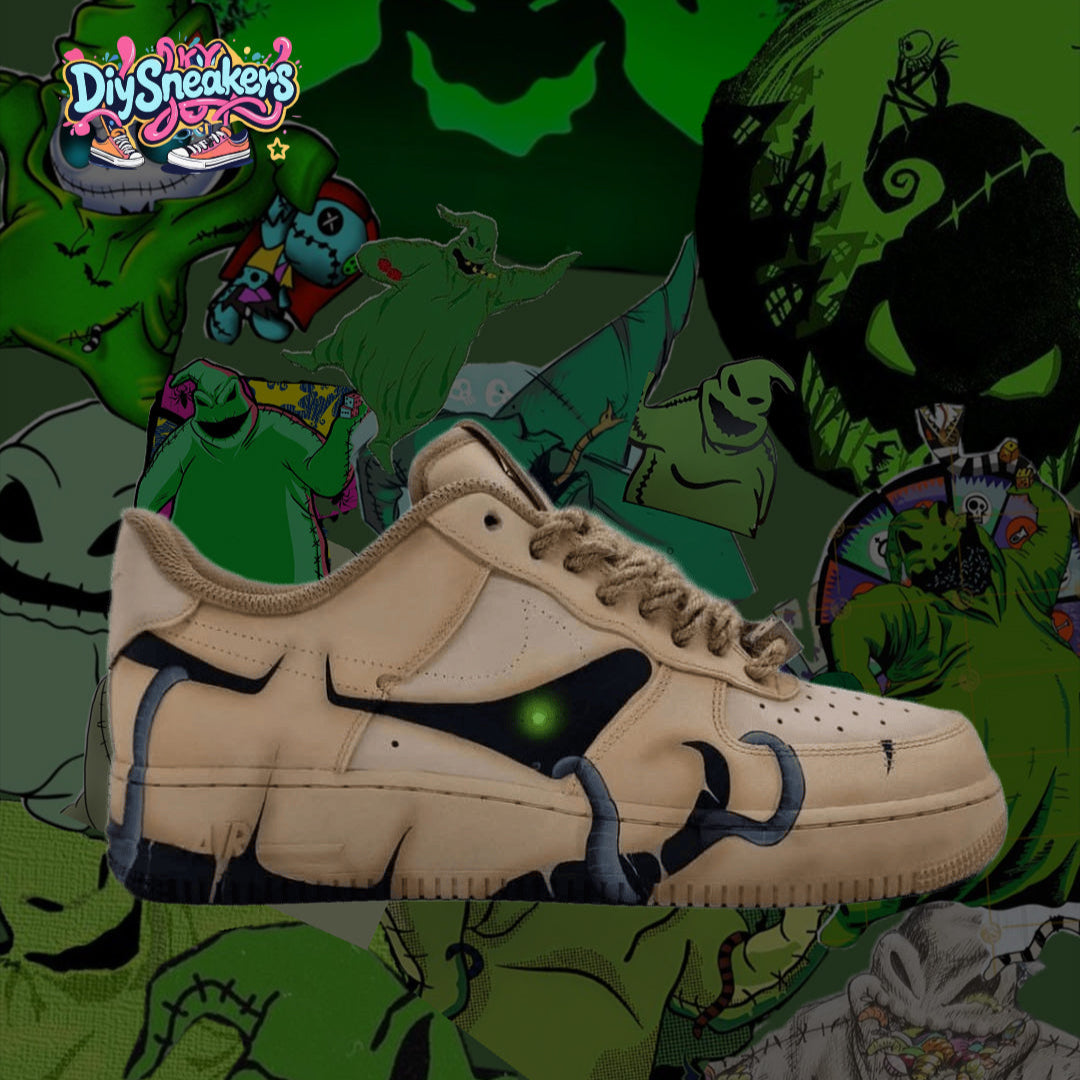 Custom Hand-painted - Oogie Boogie Air Force 1 – hand-painted custom sneakers | DiySneakers