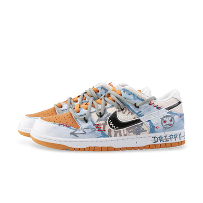 Custom Drippy Sense Dunk Low Orange/Blue – custom sneakers view 2 | DiySneakers