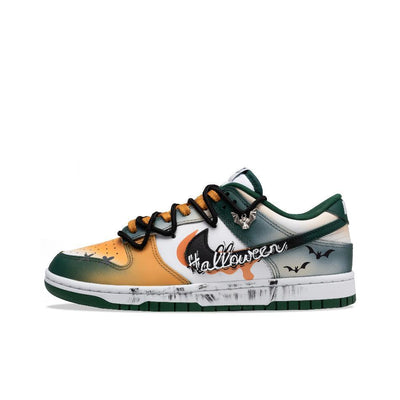 Custom Halloween Midnight Dunk Green/Orange – custom sneakers view 2 | DiySneakers