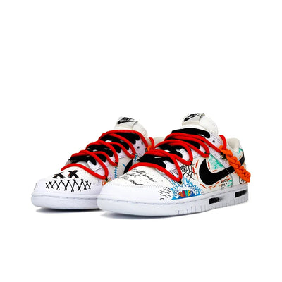 Customized Joker/Hand-drawn Graffiti Air Force 1 Shoes Asymmetrical Pattern Style – custom sneakers view 2 | DiySneakers