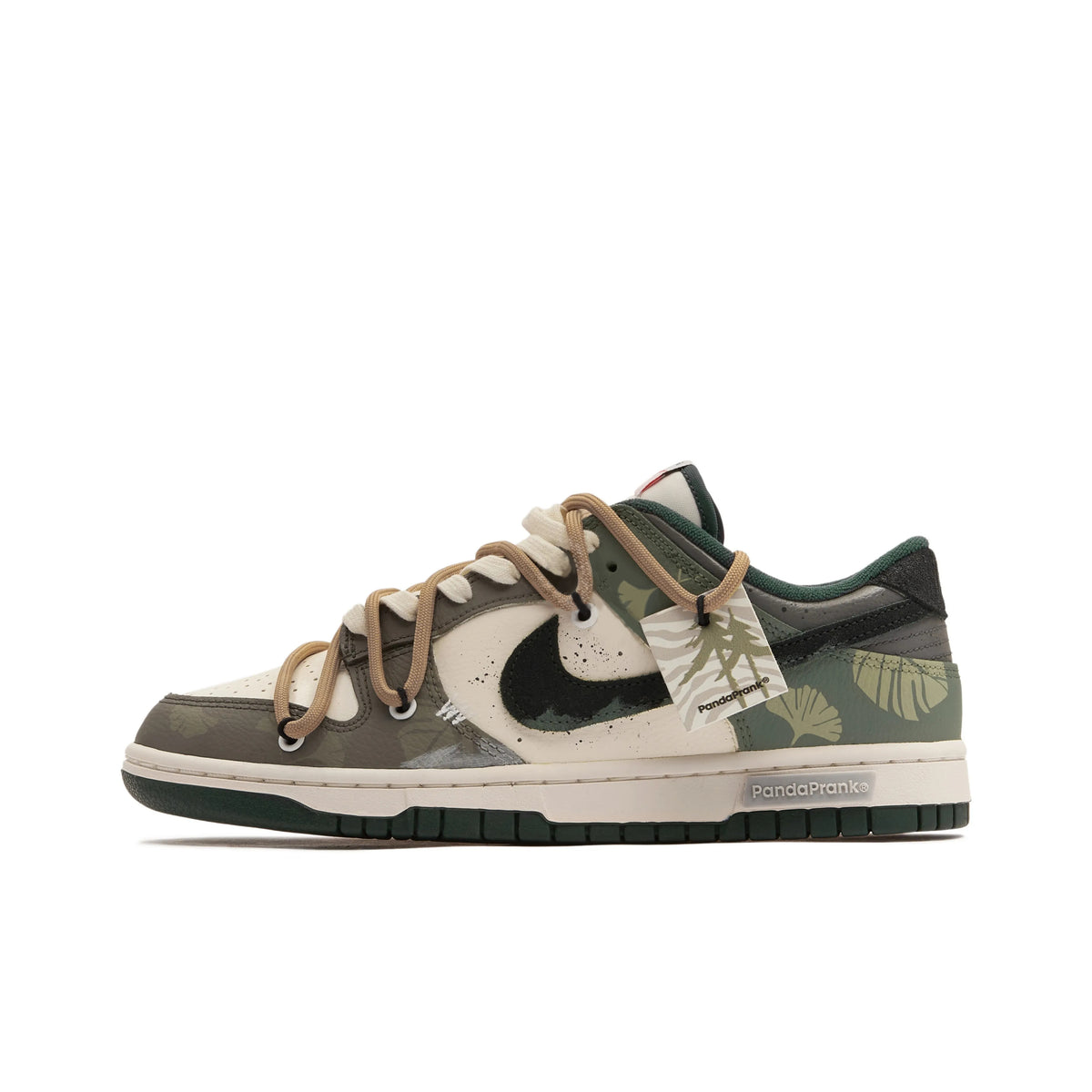 Custom Floating Abyss Dunk Green/Brown – hand-painted custom sneakers | DiySneakers