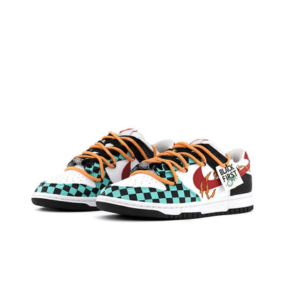 Custom Demon Slayer: Kimetsu no Yaiba - Tanjiro Kamado Dunk Low – custom sneakers view 2 | DiySneakers