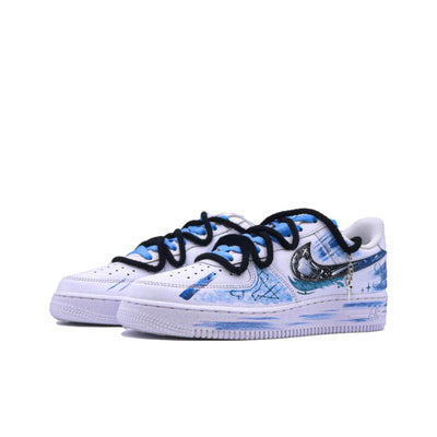 Customized The Twelve Zodiac Signs: Pisces - Fashionable Starry Sky Air Force 1 Shoes – custom sneakers view 2 | DiySneakers