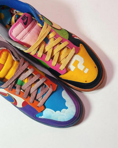 Custom Super Mario Dunk – custom sneakers view 2 | DiySneakers