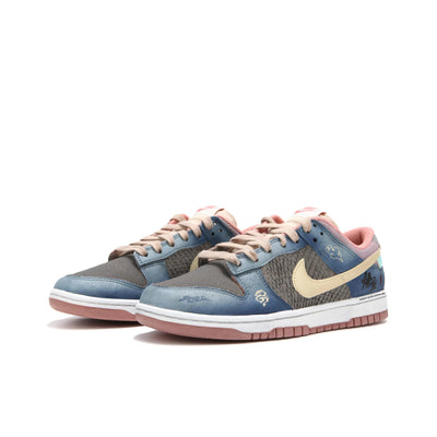 Custom Auspicious Dragon Cloud Pattern Dunk Blue/Pink – custom sneakers view 2 | DiySneakers