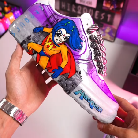 Custom HiROQUEST-Hand painted Air Force 1 – hand-painted custom sneakers | DiySneakers