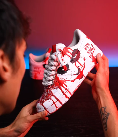 Custom Joker, Scarlet Portrait Air Force 1 – custom sneakers view 2 | DiySneakers