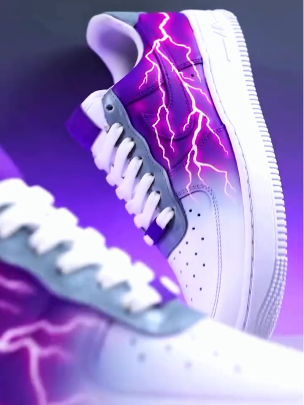 Custom Lightinng Air Force 1 – hand-painted custom sneakers | DiySneakers