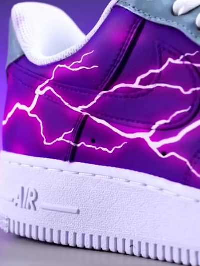 Custom Lightinng Air Force 1 – custom sneakers view 2 | DiySneakers