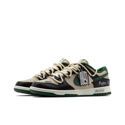 [Custom Harry Potter - The Fantastic World of Magic] Dunk Skateboarding Shoes Unisex Black/Beige/Green
